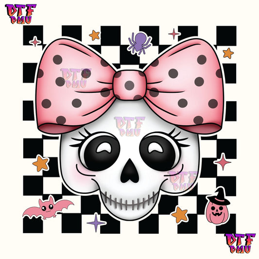 COQUETTE CUTE SKULL (DTF Ready to Apply Transfer Print)