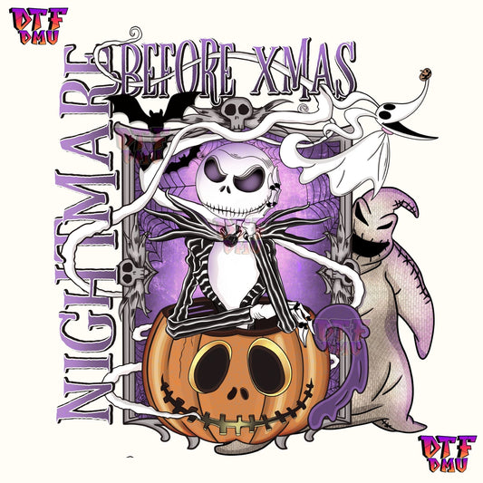 NIGHTMARE BEFORE CHRISTMAS HALLOWEEN (DTF Ready to Apply Transfer Print)