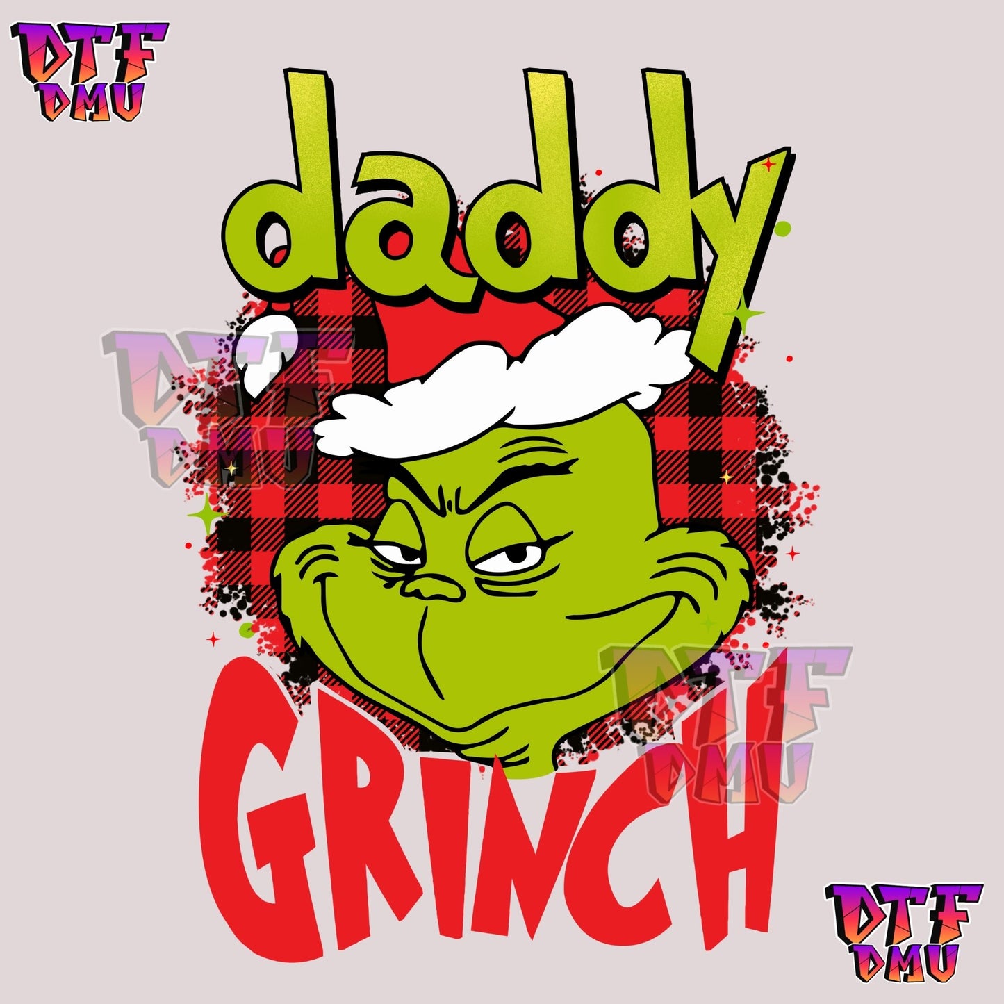 Grinch Family DTF Transfer Prints