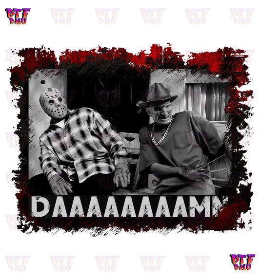 Jason and Freddy Krueger Friday meme(DTF Ready to Apply Transfer Print)