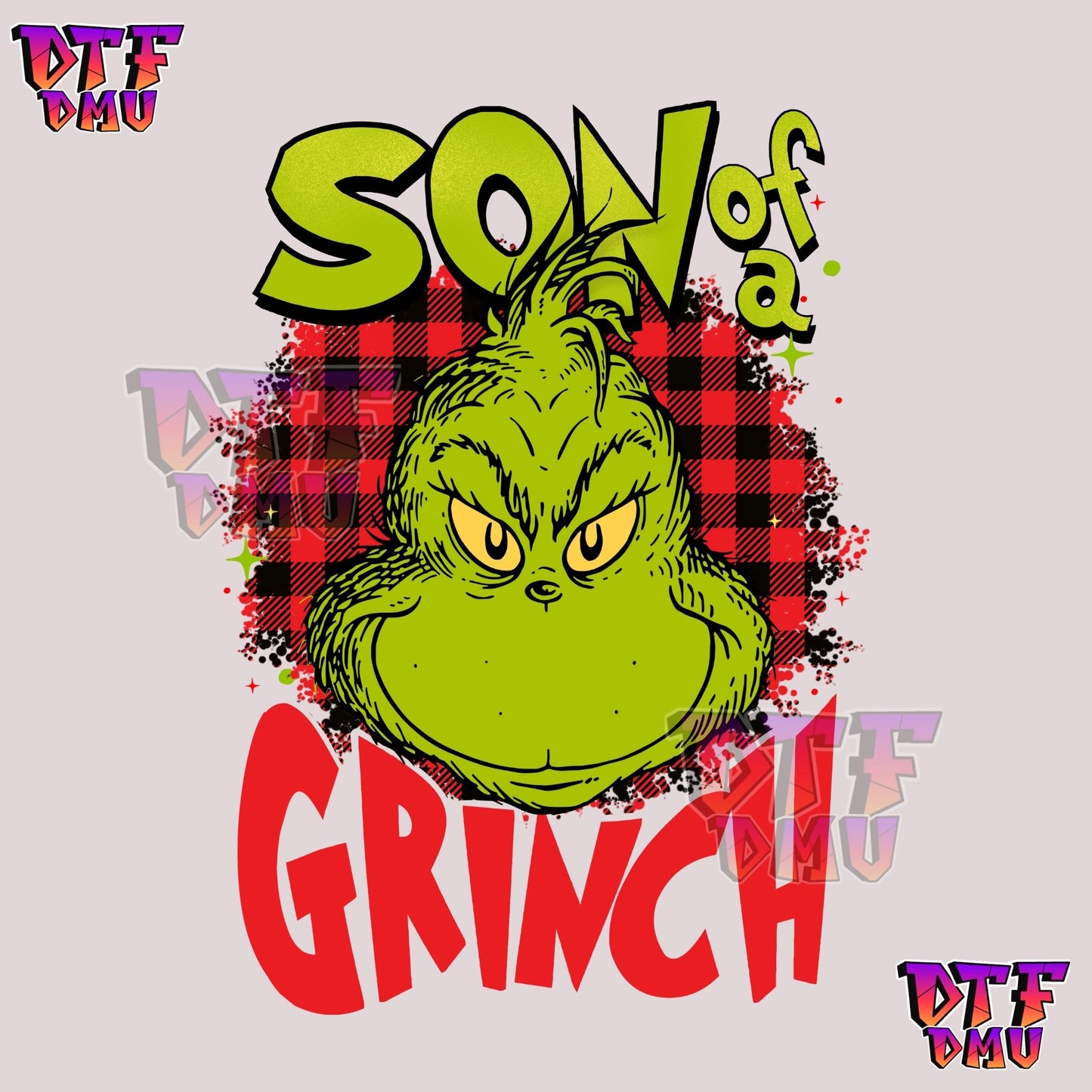 Grinch Family DTF Transfer Prints