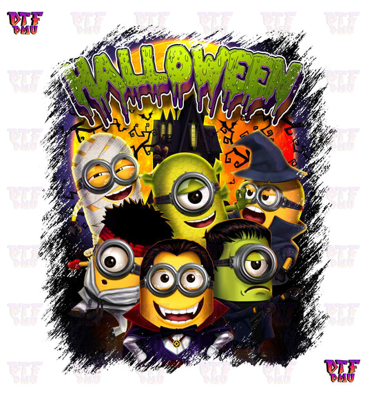 Minions Halloween (DTF Ready to Apply Transfer Print)