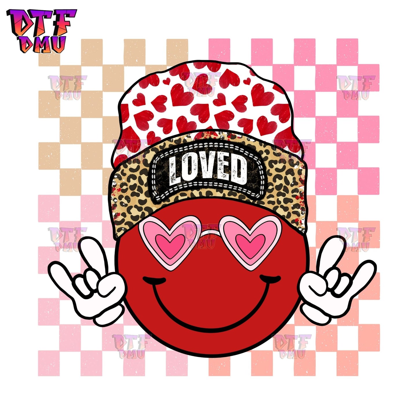 Retro Valentine's Day Love & Self Love DTF Transfer Print