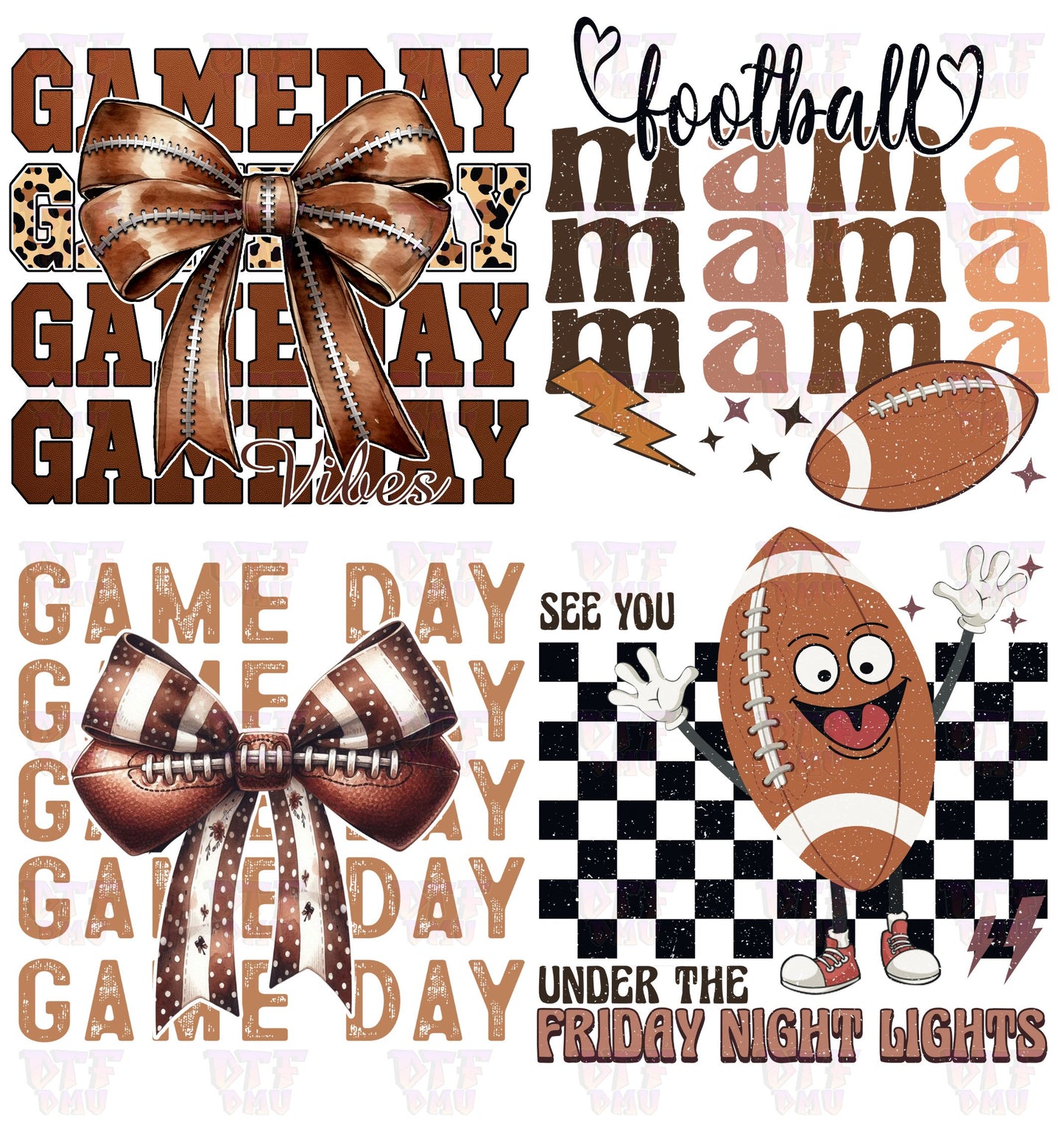 PREMADE GAMEDAY FOOTBALL (DTF GANG SHEET)