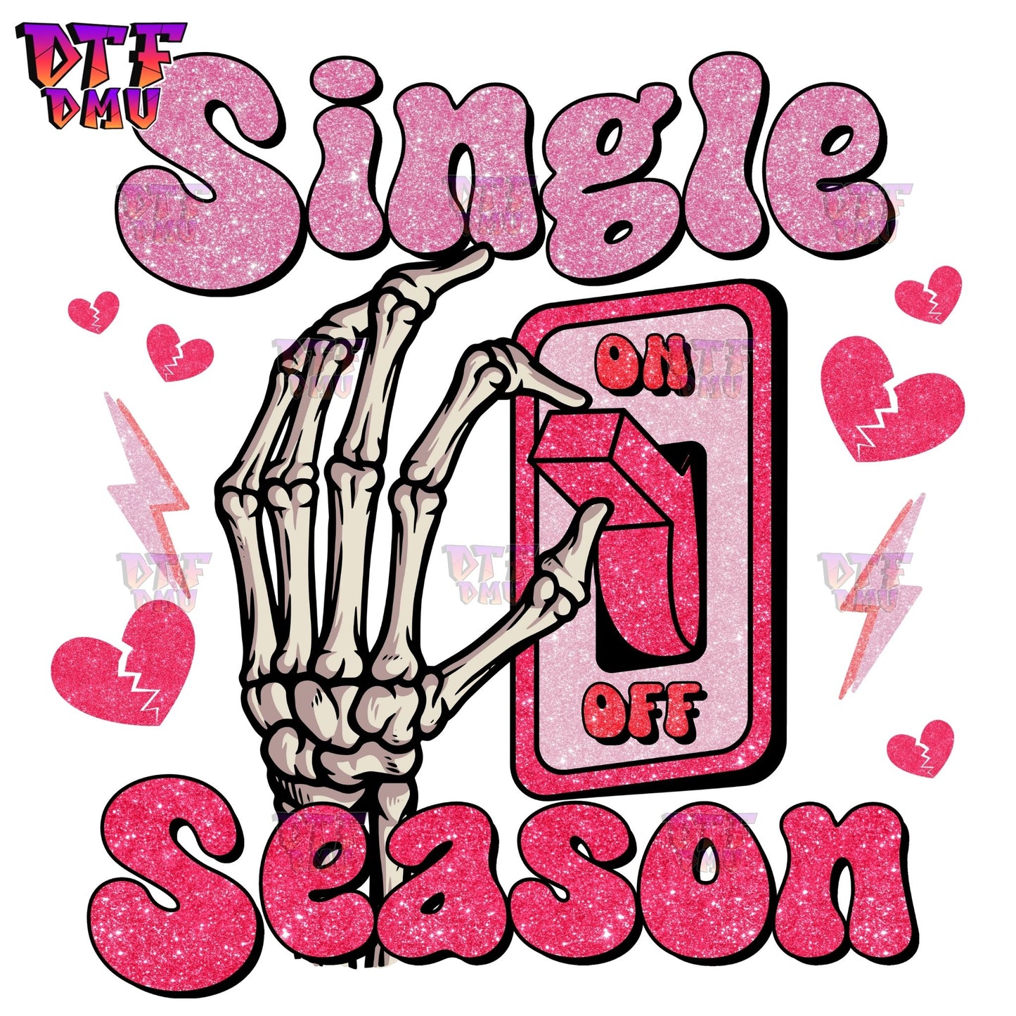 Single Season Valentine's Day DTF Transfer Print