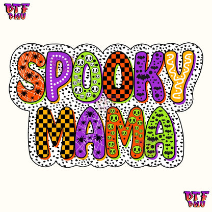 SPOOKY MAMA AUNTIE SEASON VIBES STAY SPOOKY  (DTF TRANSFERS)