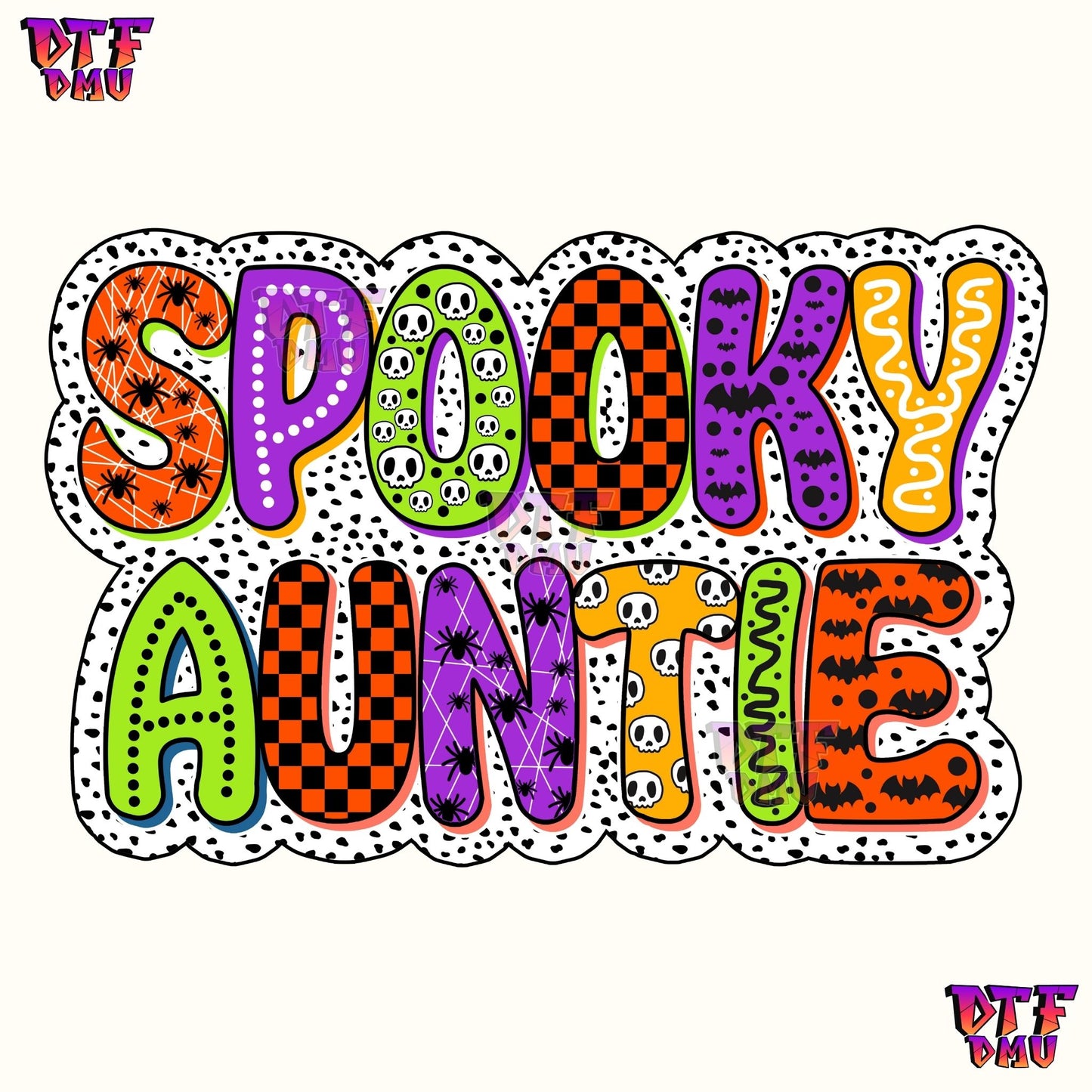 SPOOKY MAMA AUNTIE SEASON VIBES STAY SPOOKY  (DTF TRANSFERS)