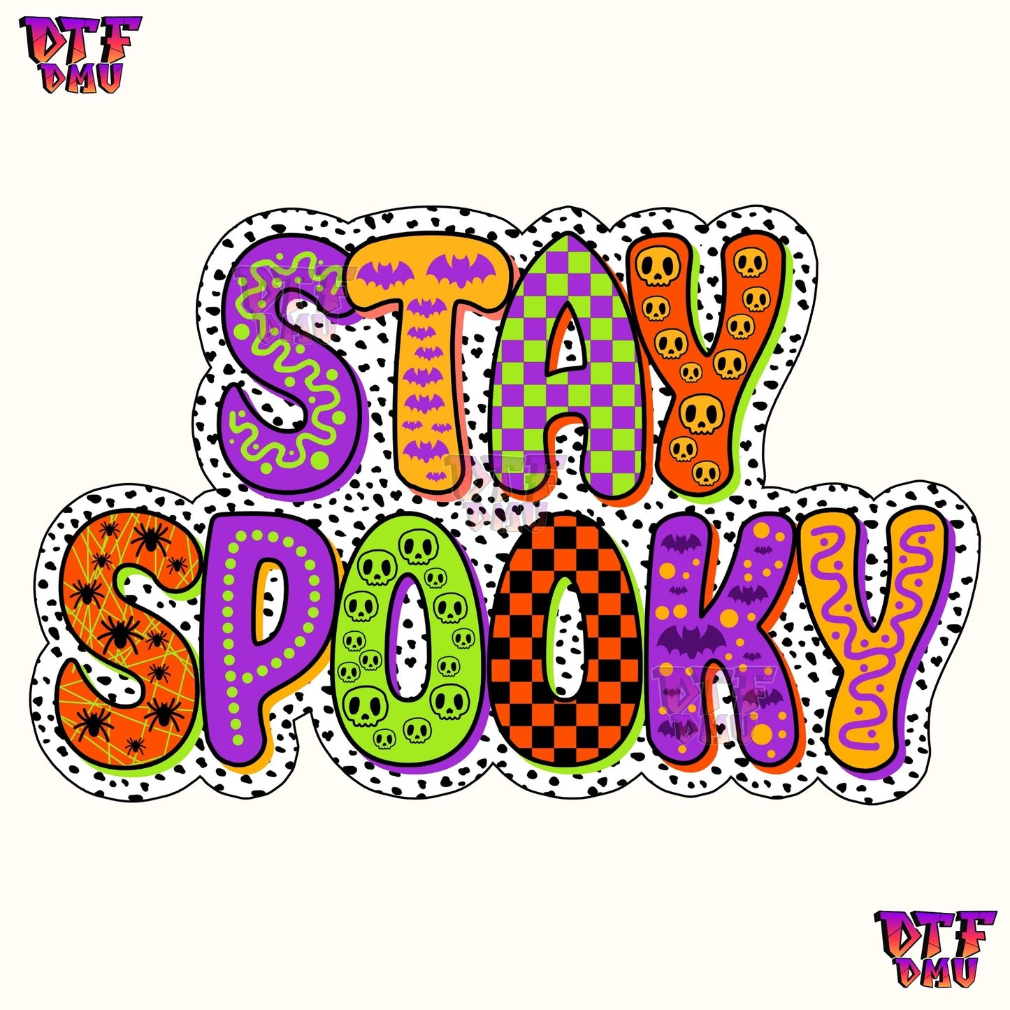 SPOOKY MAMA AUNTIE SEASON VIBES STAY SPOOKY  (DTF TRANSFERS)