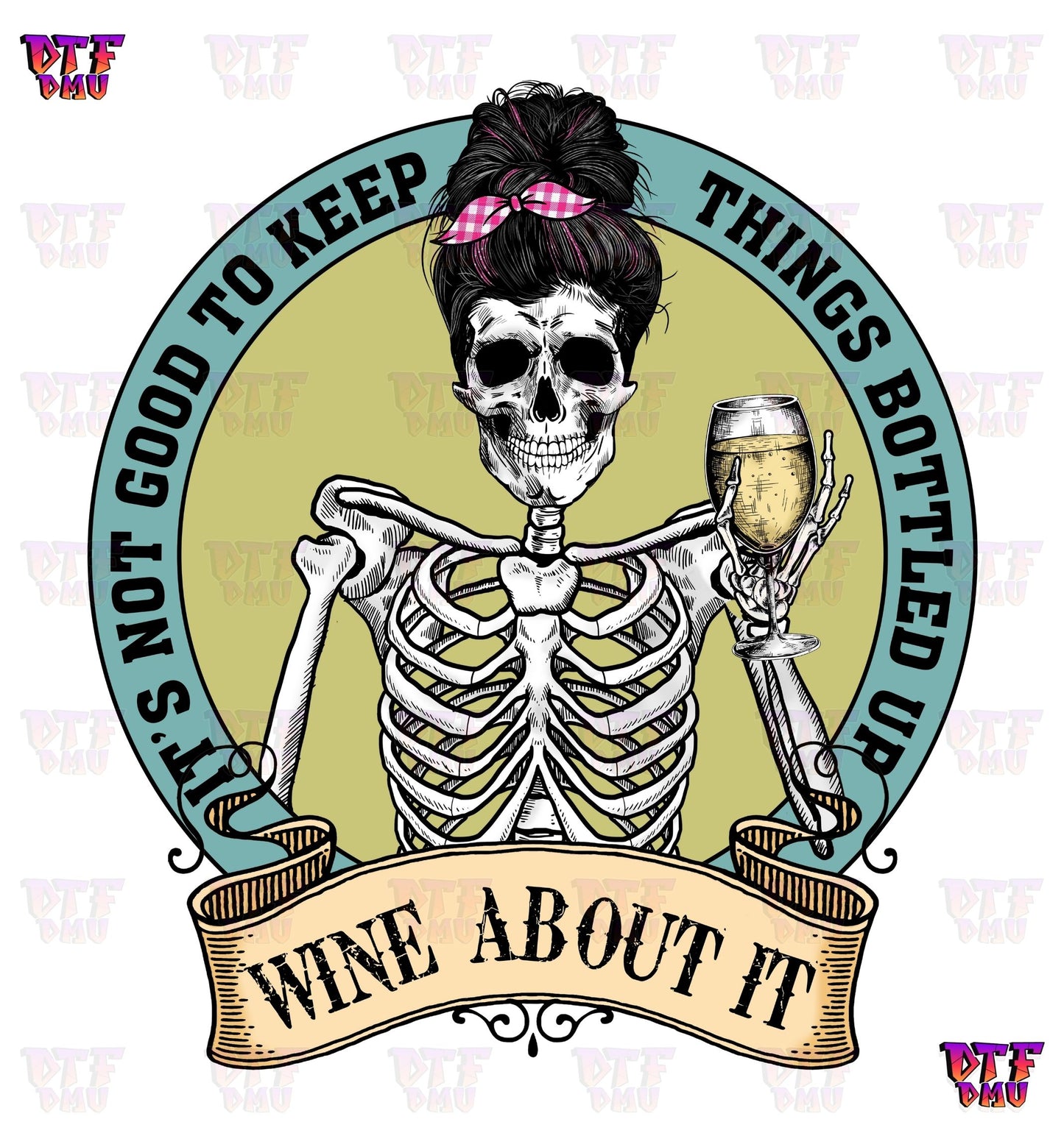 WINE ABOUT IT Halloween (DTF Ready to Apply Transfer Print)