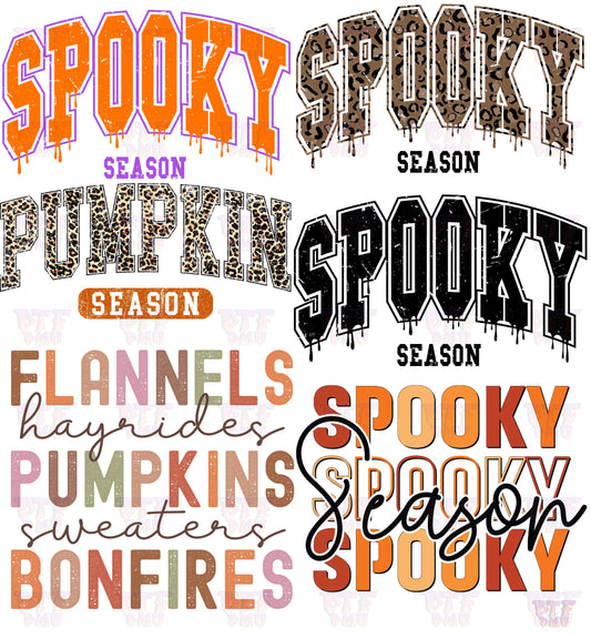 PREMADE FALL & HALLOWEEN  (DTF GANG SHEET)