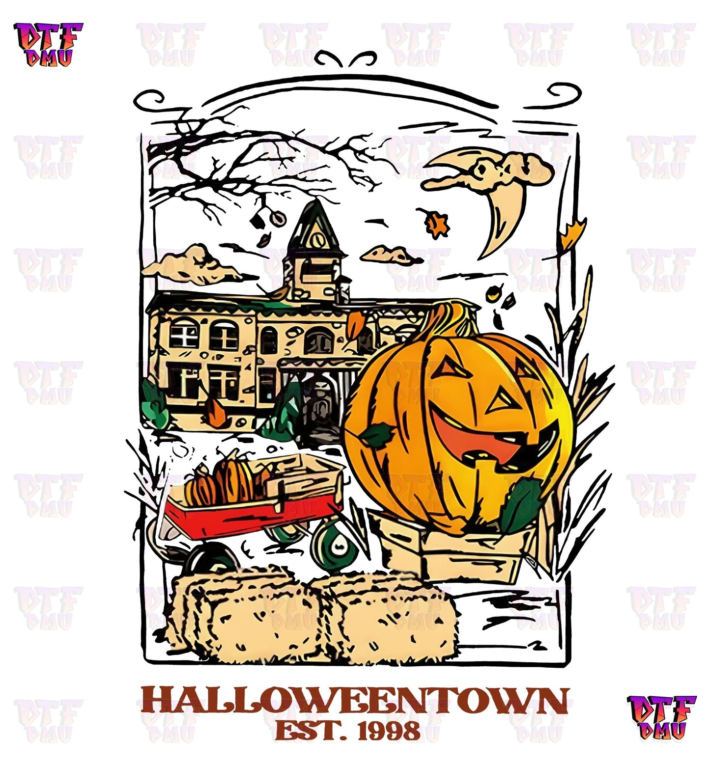 HALLOWEEN TOWN (DTF Ready to Apply Transfer Print)