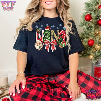 MAMA & NANA Christmas Holiday T-SHIRT DTF Transfer Print Only