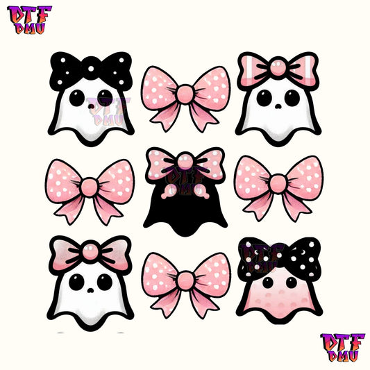 COQUETTE GHOST & BOWS (DTF Ready to Apply Transfer Print)