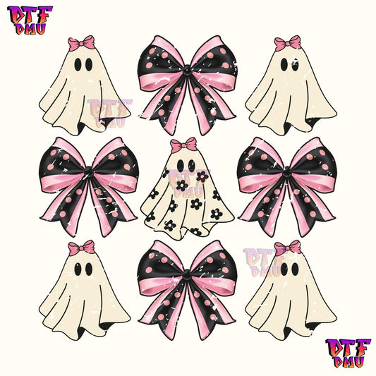 COQUETTE GHOSTS & BOWS (DTF Ready to Apply Transfer Print)