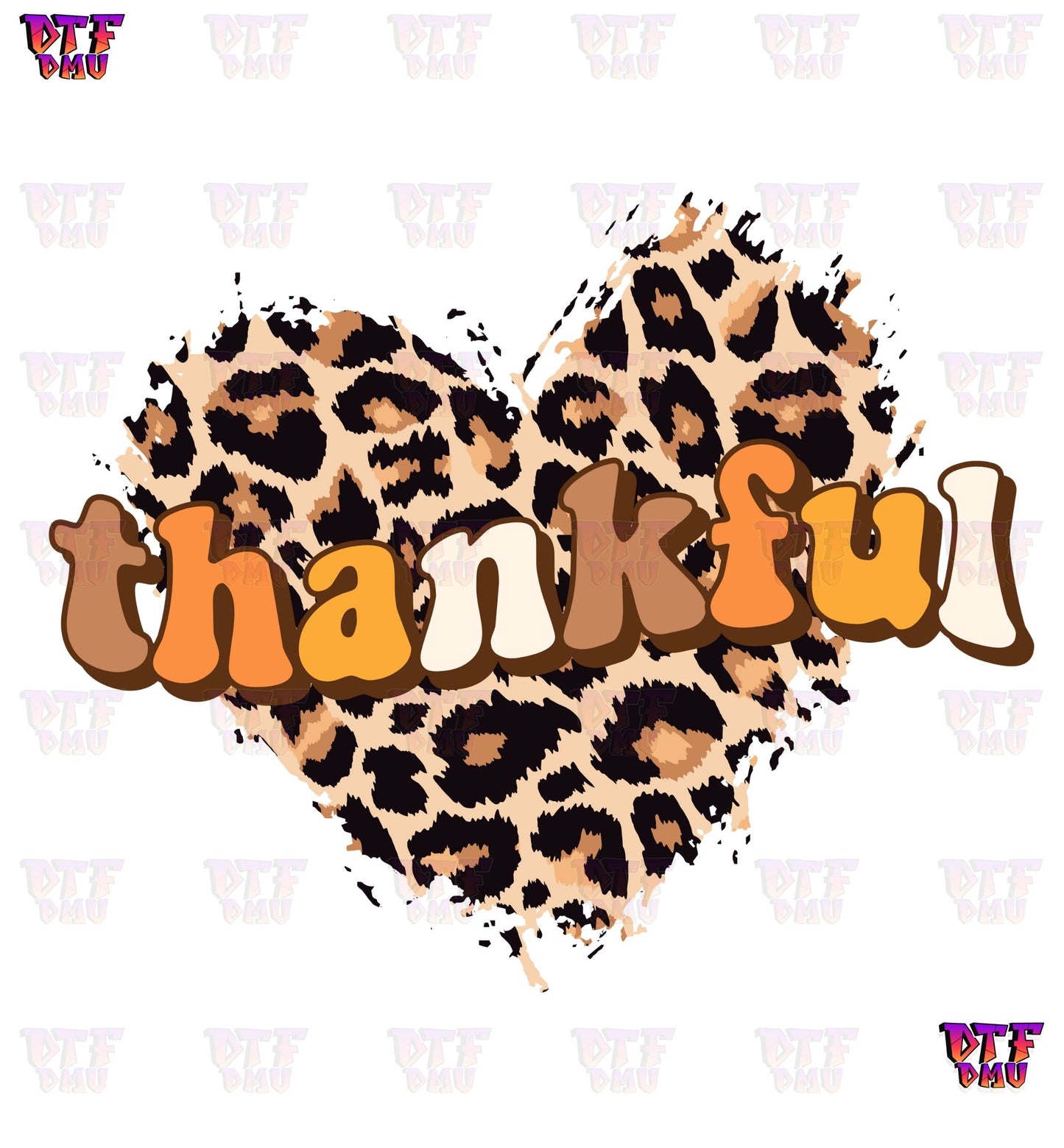 Thankful Heart (DTF Ready to Apply Transfer Print)