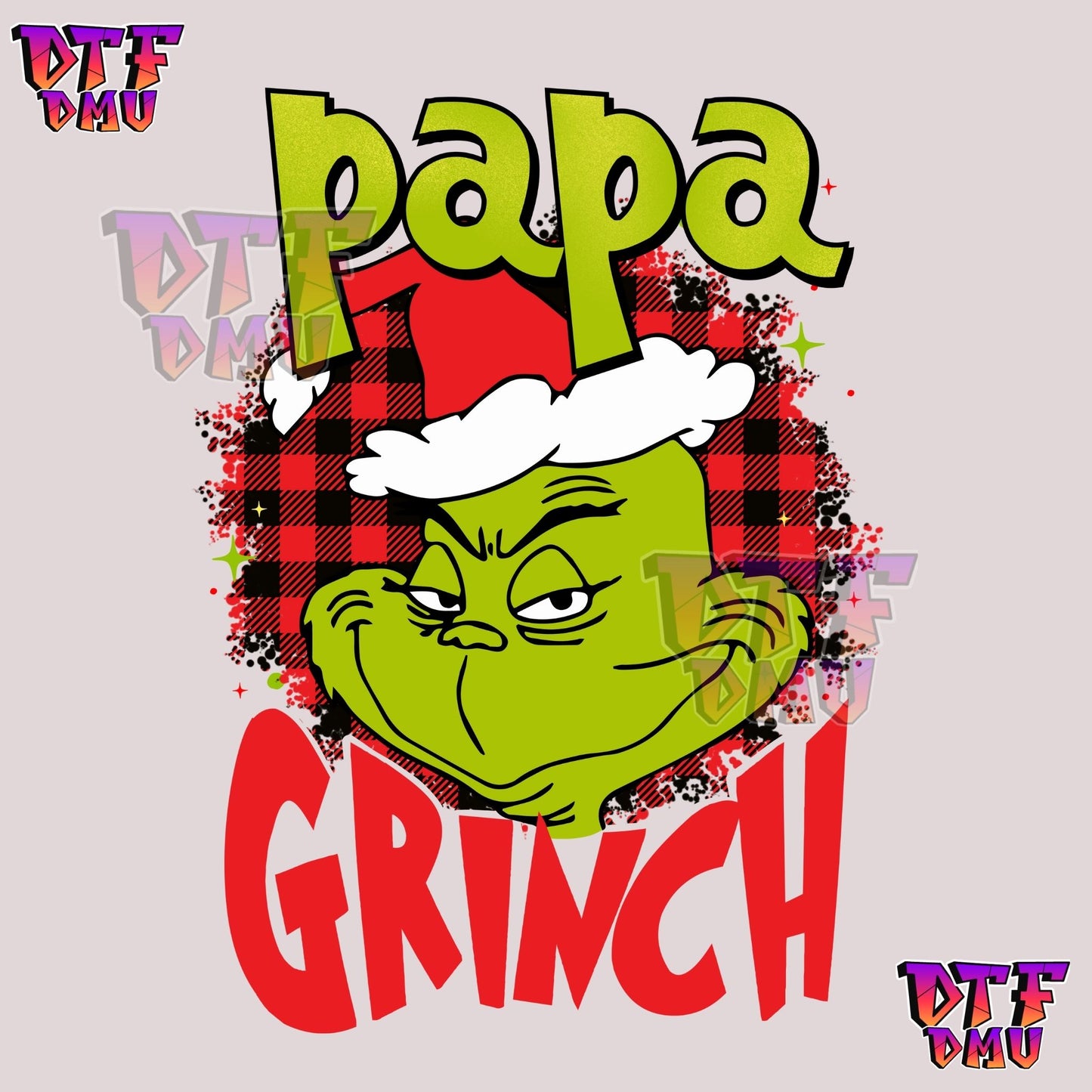 Grinch Family DTF Transfer Prints