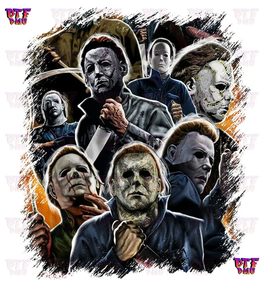 Michael Myers collage (DTF Ready to Apply Transfer Print)