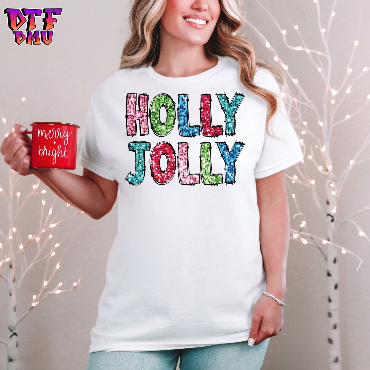 Holly Jolly Christmas DTF Transfer