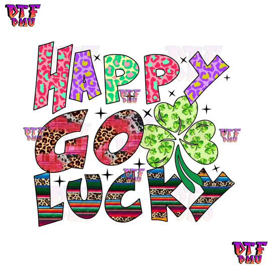 Happy Go Lucky St. Patrick's Day DTF Transfer Print Only