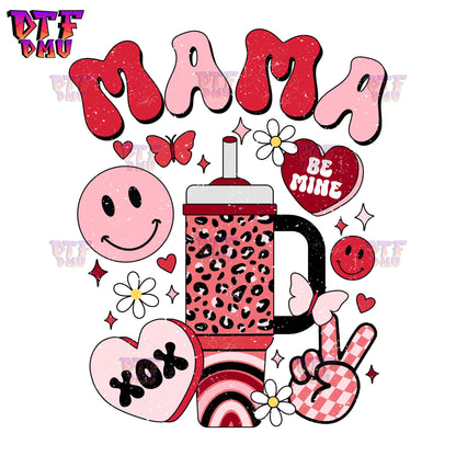 Mama Mini Retro Valentine's Day DTF Transfer Print