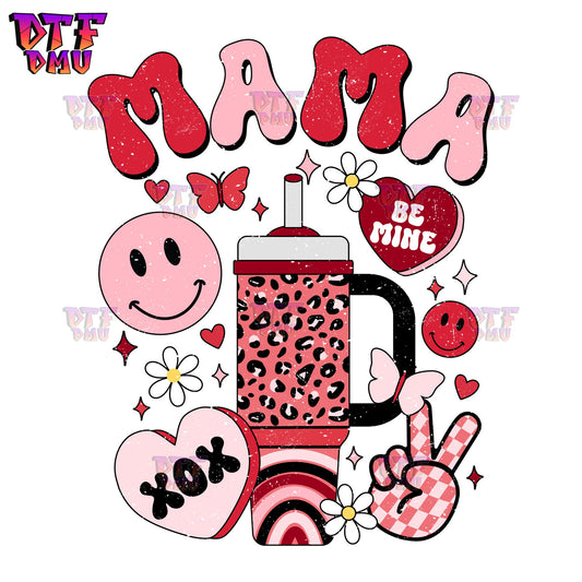 Mama Mini Retro Valentine's Day DTF Transfer Print