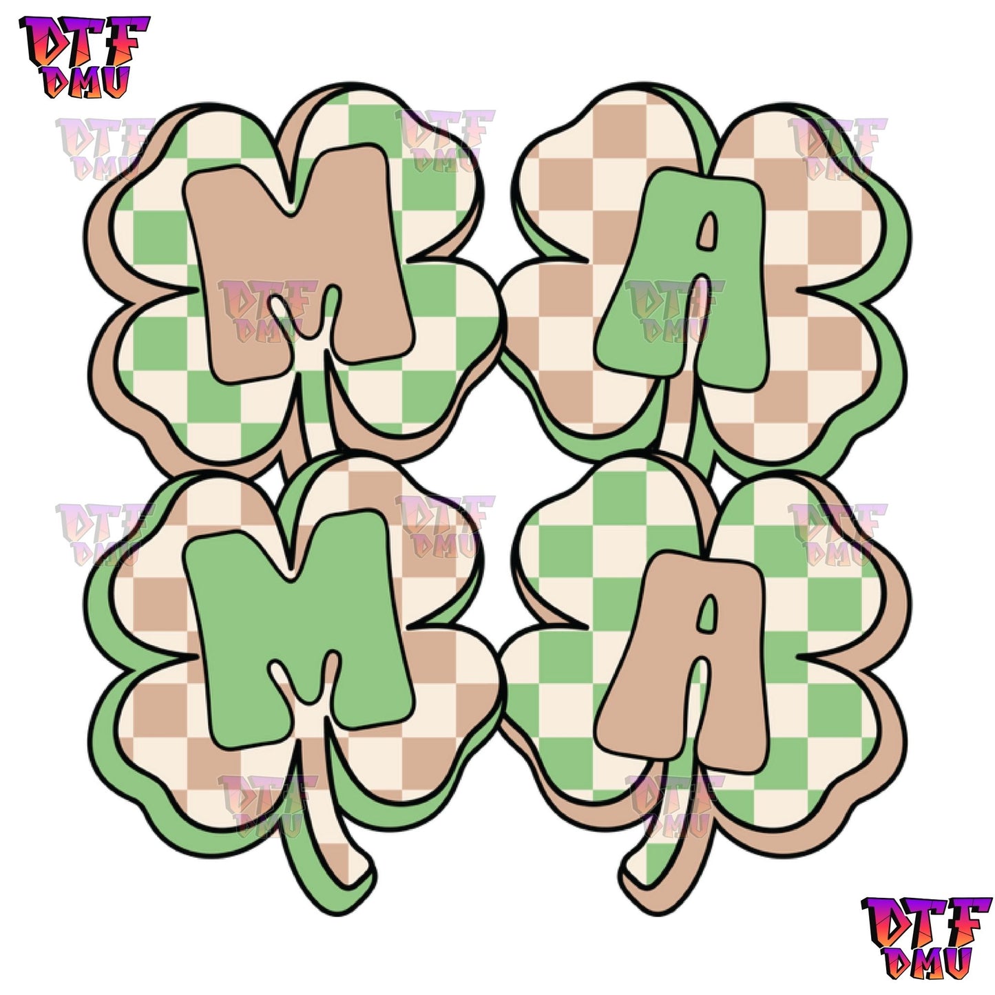 MAMA Clover St. Patrick's Day DTF Transfer Print Only