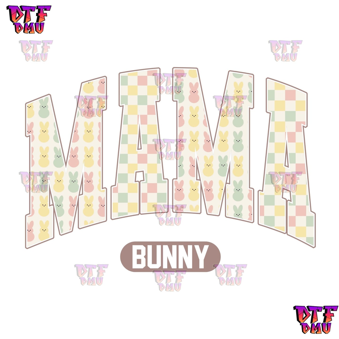 Mama Bunny/ Mini Bunny Easter DTF Transfer Print